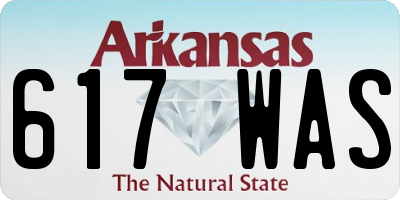 AR license plate 617WAS