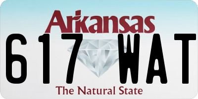 AR license plate 617WAT