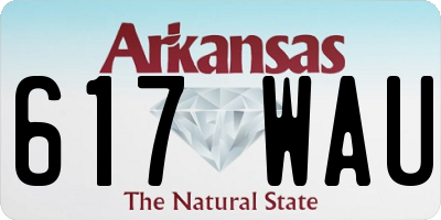 AR license plate 617WAU