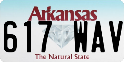 AR license plate 617WAV