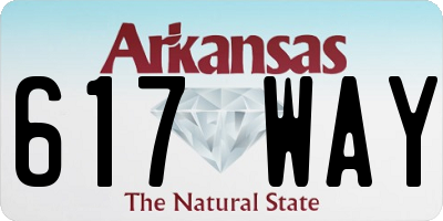 AR license plate 617WAY