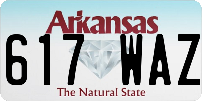 AR license plate 617WAZ