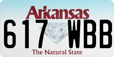AR license plate 617WBB