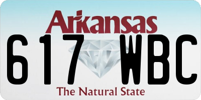AR license plate 617WBC