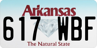 AR license plate 617WBF