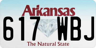 AR license plate 617WBJ