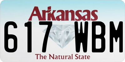 AR license plate 617WBM