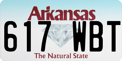 AR license plate 617WBT
