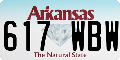 AR license plate 617WBW