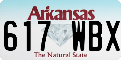AR license plate 617WBX