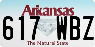 AR license plate 617WBZ