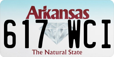 AR license plate 617WCI