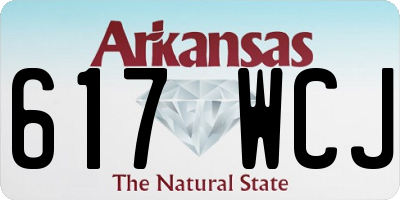 AR license plate 617WCJ