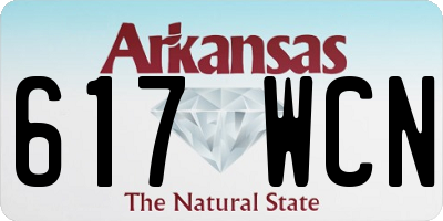 AR license plate 617WCN