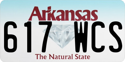 AR license plate 617WCS