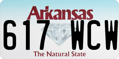 AR license plate 617WCW