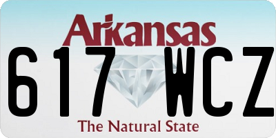 AR license plate 617WCZ