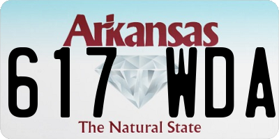 AR license plate 617WDA