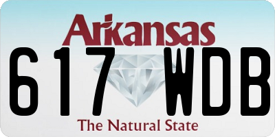AR license plate 617WDB