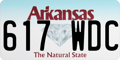 AR license plate 617WDC