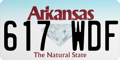 AR license plate 617WDF