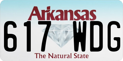 AR license plate 617WDG