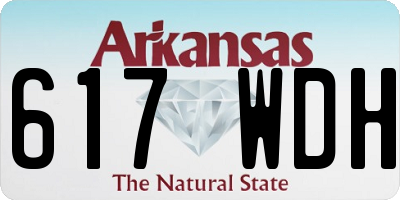 AR license plate 617WDH