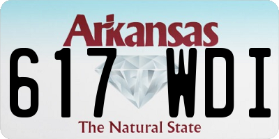 AR license plate 617WDI