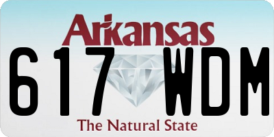 AR license plate 617WDM