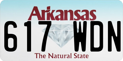 AR license plate 617WDN
