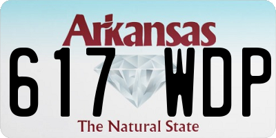 AR license plate 617WDP