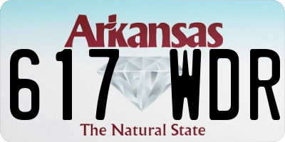 AR license plate 617WDR