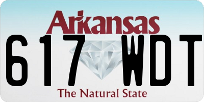 AR license plate 617WDT