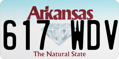 AR license plate 617WDV
