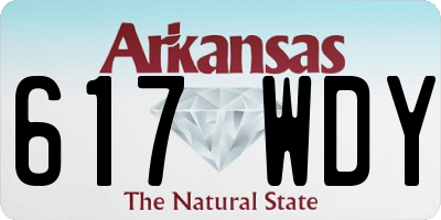 AR license plate 617WDY
