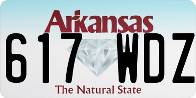 AR license plate 617WDZ