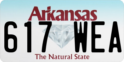 AR license plate 617WEA