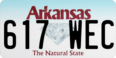 AR license plate 617WEC