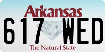 AR license plate 617WED