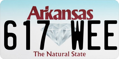AR license plate 617WEE