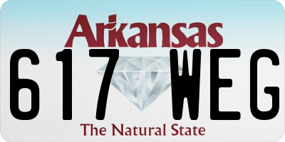 AR license plate 617WEG