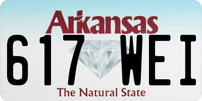 AR license plate 617WEI