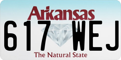 AR license plate 617WEJ
