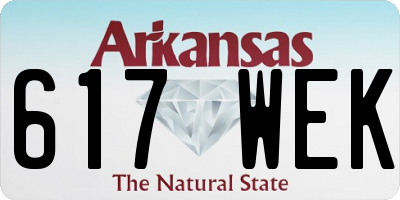 AR license plate 617WEK