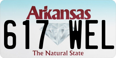 AR license plate 617WEL