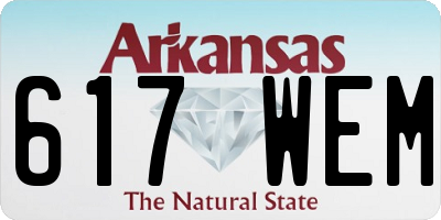 AR license plate 617WEM