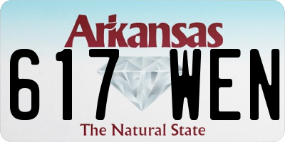 AR license plate 617WEN