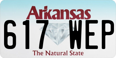 AR license plate 617WEP