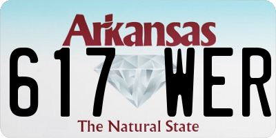 AR license plate 617WER