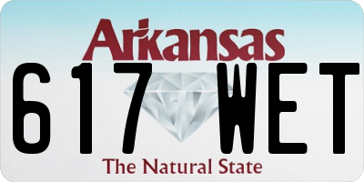 AR license plate 617WET